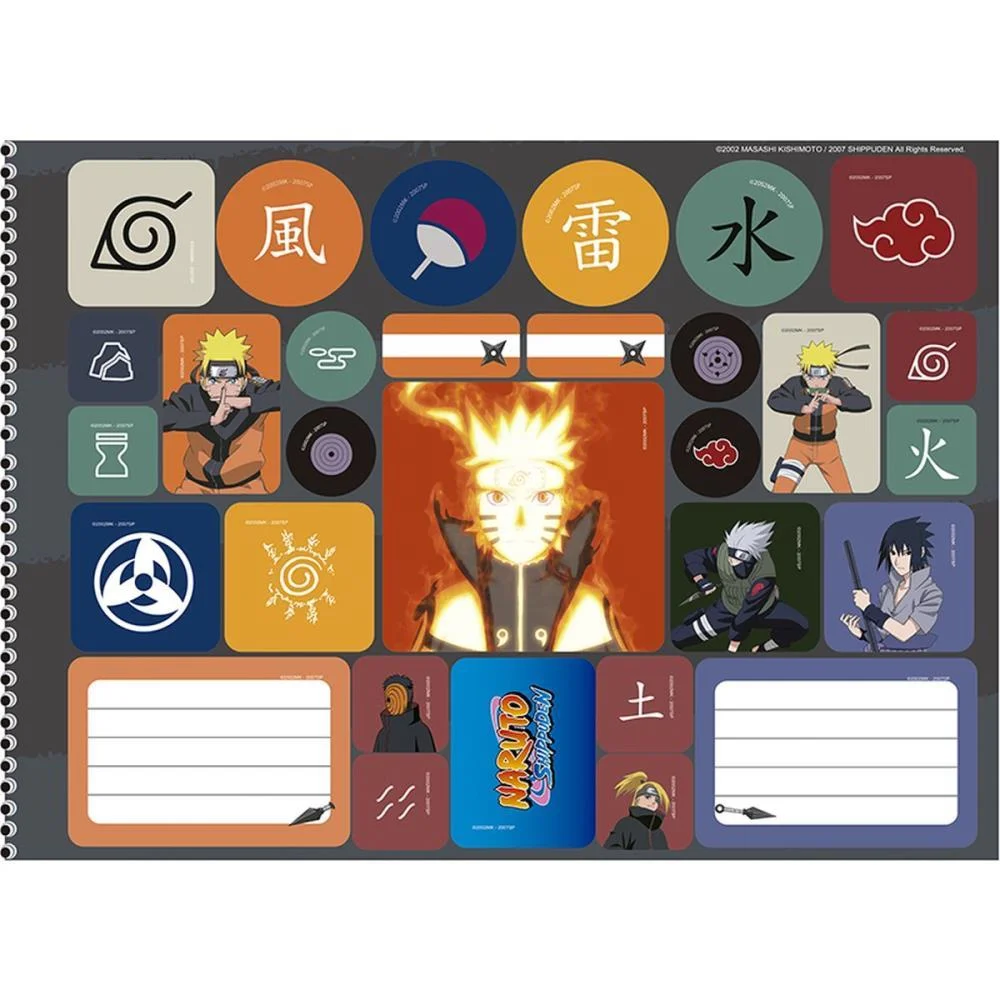 CADERNO DESENHO UNIV CAPA DURA NARUTO 60F ANIMATIVA (PCT.C/05) - imagem 3