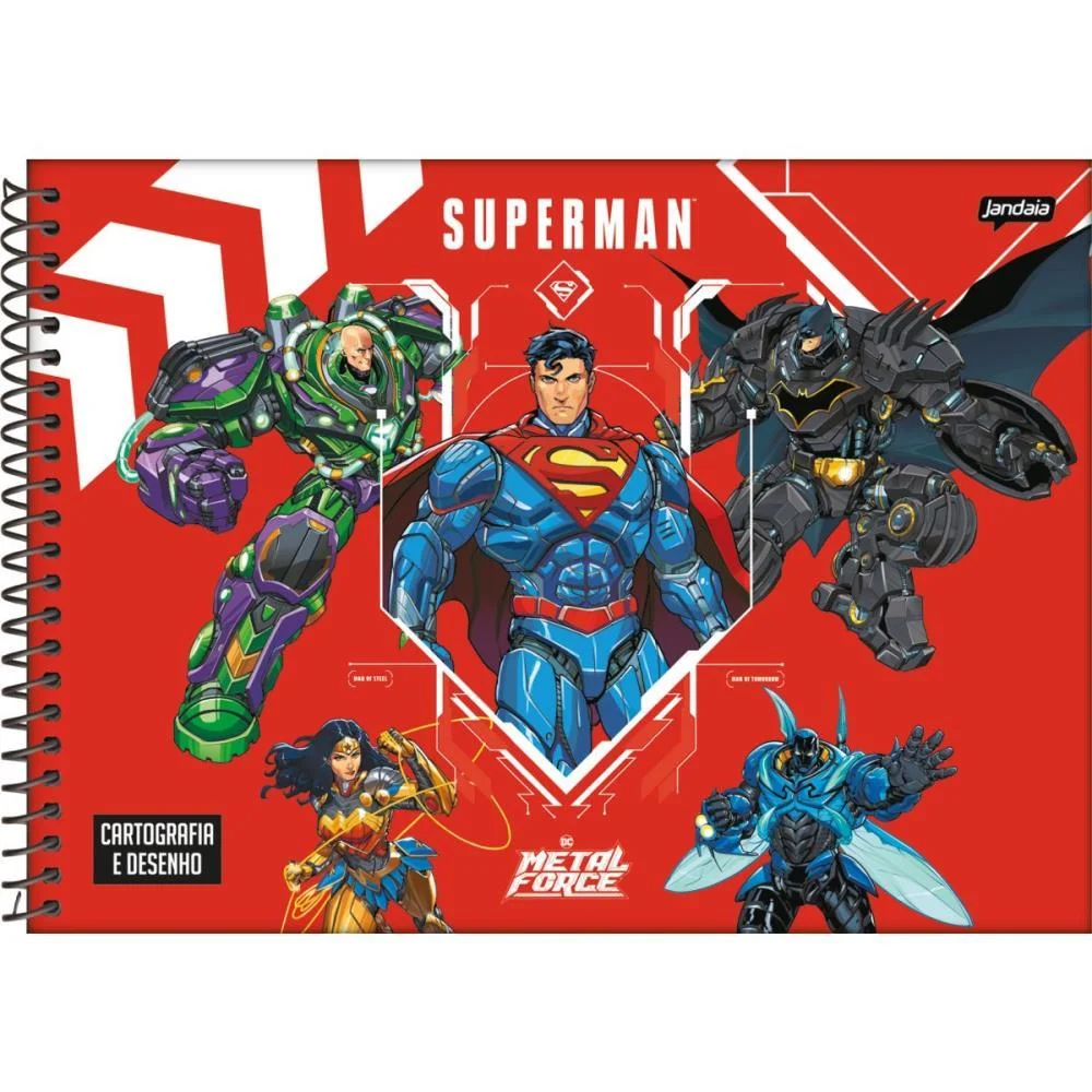 CADERNO DESENHO UNIV CAPA DURA LIGA DA JUSTICA 80FLS. JANDAIA (PCT.C/04) - imagem 4