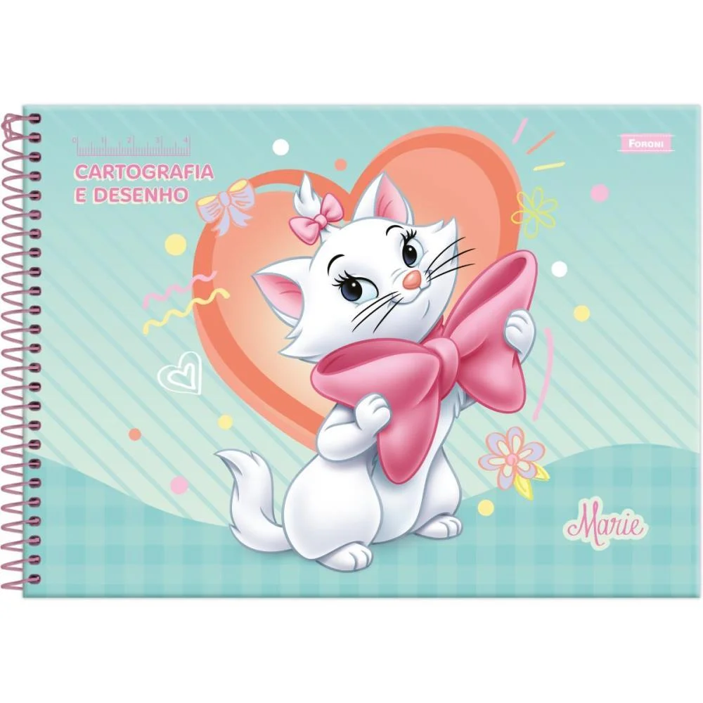 CADERNO DESENHO UNIV CAPA DURA MARIE PLUS 80FLS FORONI (PCT.C/05) - imagem 4