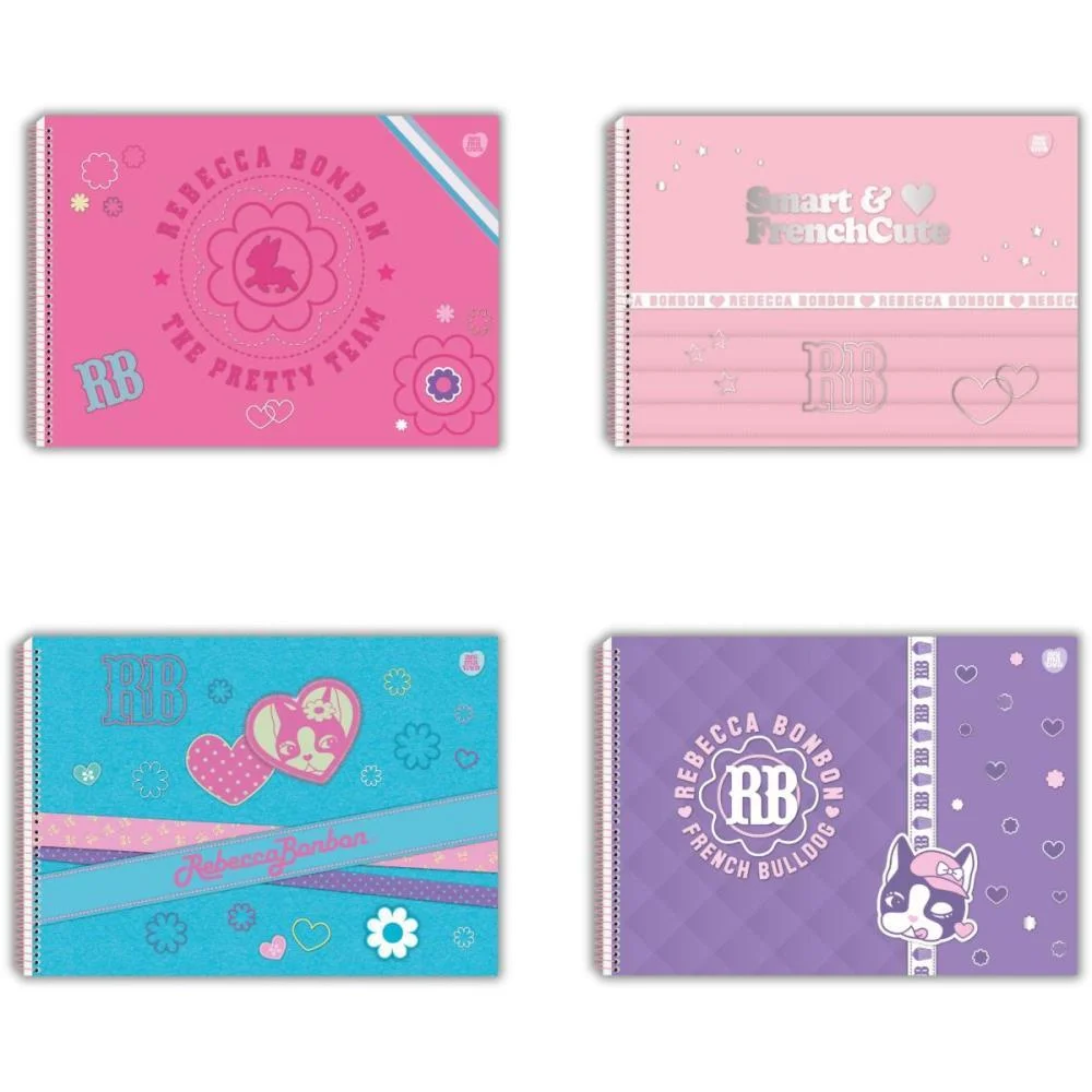 CADERNO DESENHO UNIV CAPA DURA REBECCA BONBON 60F ANIMATIVA (PCT.C/05) - imagem 3