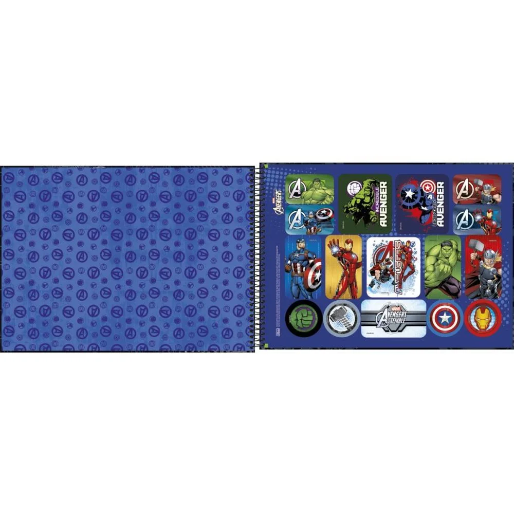 CADERNO DESENHO UNIV CAPA DURA AVENGERS 80FLS. TILIBRA (PCT.C/04) - imagem 3