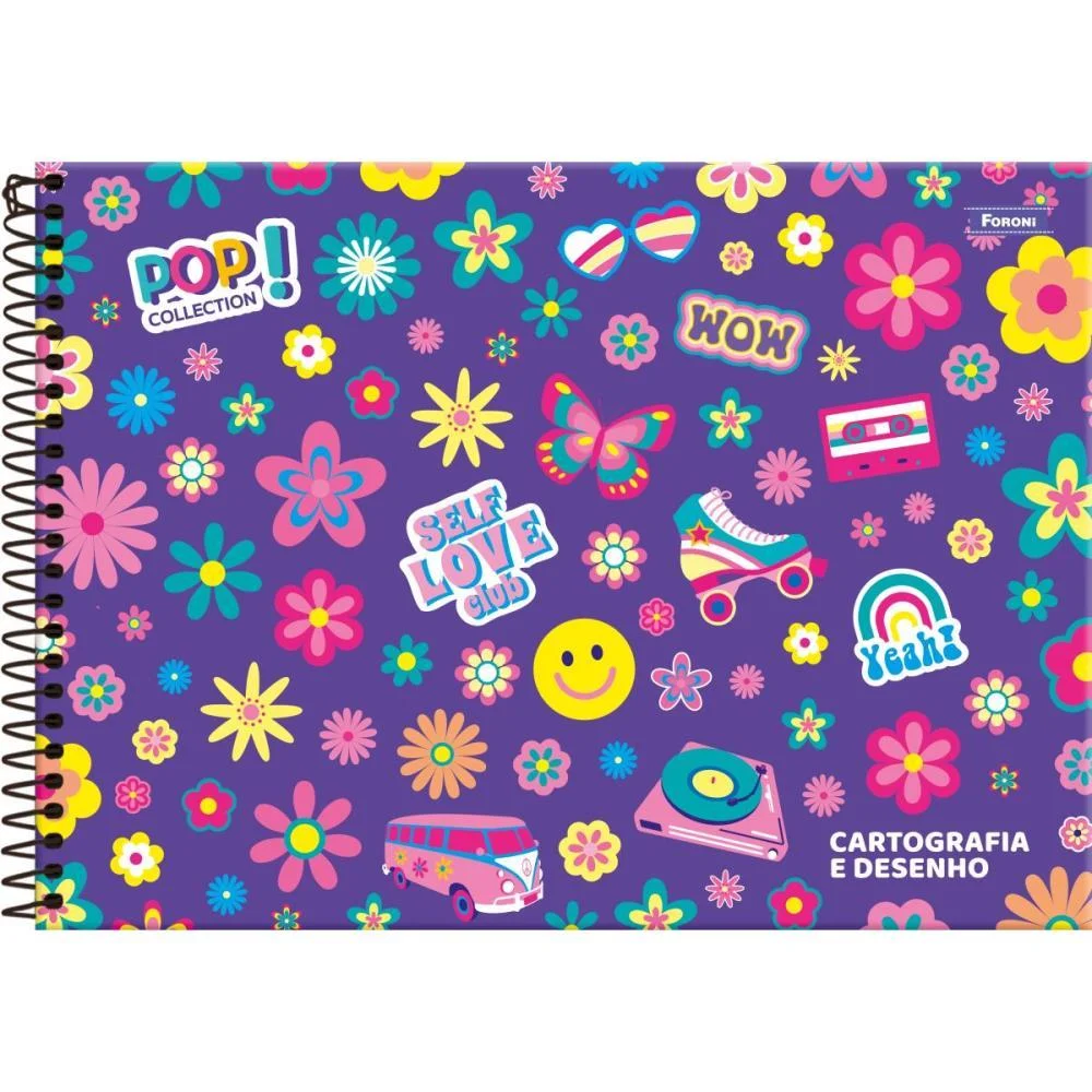 CADERNO DESENHO UNIV CAPA DURA POP COLLECTION 96FLS. FORONI (PCT.C/05) - imagem 4