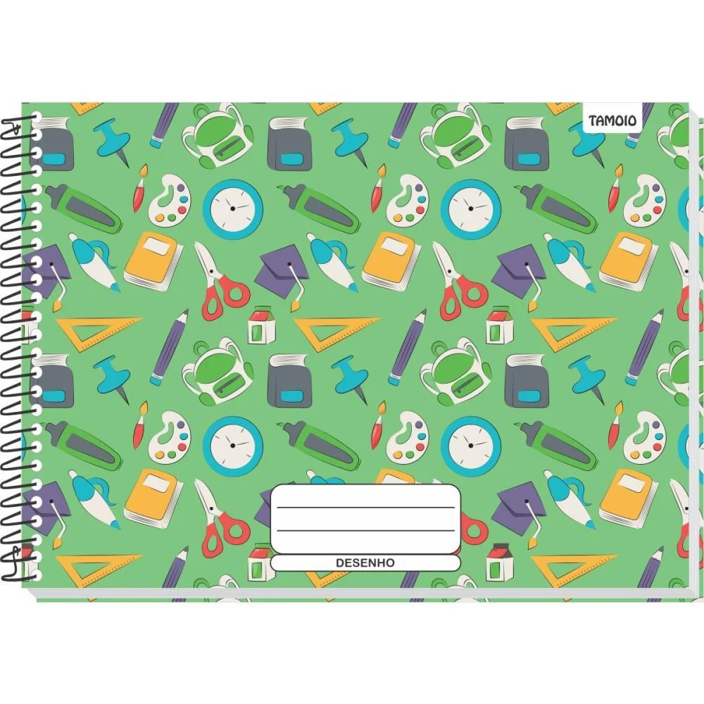 CADERNO DESENHO UNIV CAPA DURA DECORADO 48F ESPIRAL TAMOIO (PCT.C/04) - imagem 5