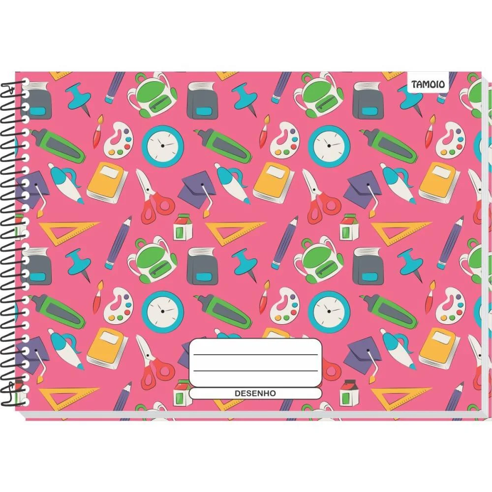 CADERNO DESENHO UNIV CAPA DURA DECORADO 48F ESPIRAL TAMOIO (PCT.C/04) - imagem 6