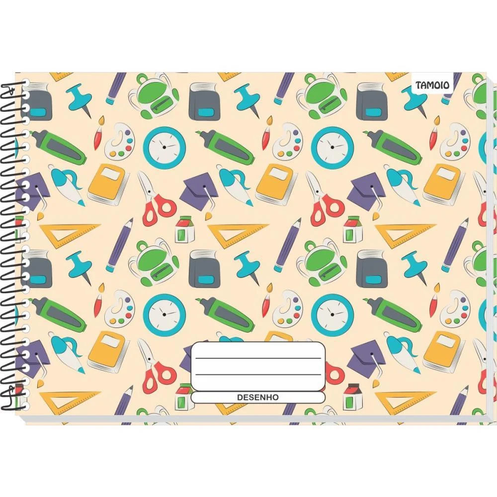 CADERNO DESENHO UNIV CAPA DURA DECORADO 48F ESPIRAL TAMOIO (PCT.C/04) - imagem 7