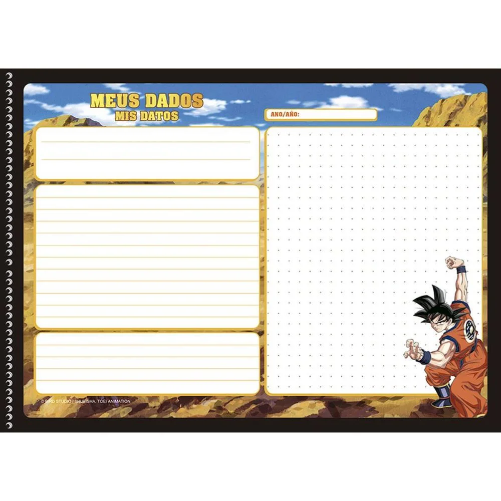CADERNO DESENHO UNIV CAPA DURA DRAGON BALL Z 60F ANIMATIVA (PCT.C/05) - imagem 4