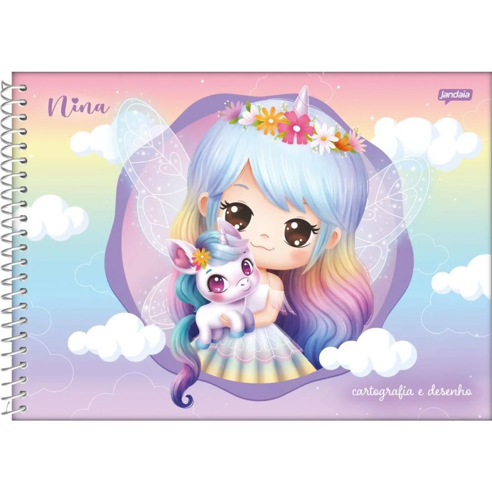 CADERNO DESENHO UNIV CAPA DURA NINA 80FLS JANDAIA (PCT.C/04) - imagem 5