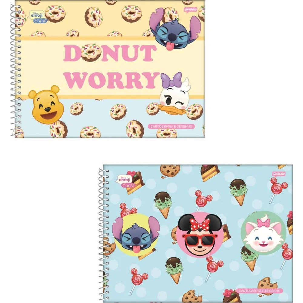CADERNO DESENHO UNIV CAPA DURA DISNEY EMOJI 80FLS. JANDAIA (PCT.C/04) - imagem 3