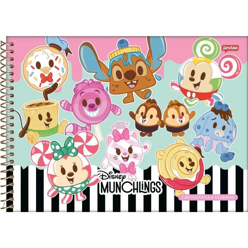 CADERNO DESENHO UNIV CAPA DURA DISNEY MUNCHILLINGS 80FLS JANDAIA (PCT.C/04) - imagem 5