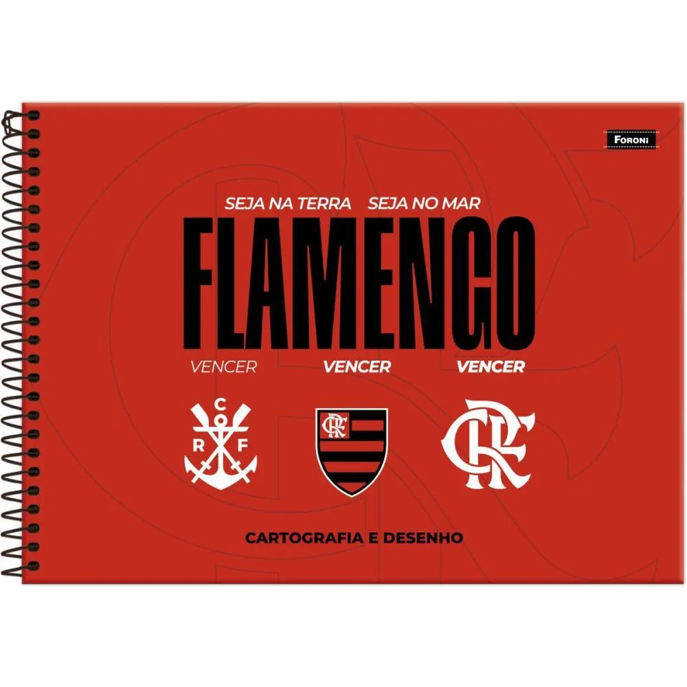 CADERNO DESENHO UNIV CAPA DURA FLAMENGO 80FLS FORONI (PCT.C/05) - imagem 4