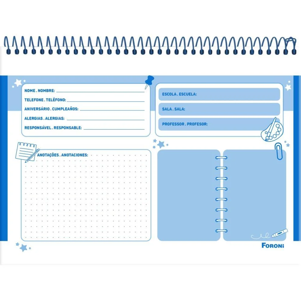 CADERNO DESENHO UNIV CAPA DURA AVENTURINOS MEIA PAUTA 40F FORONI (PCT.C/10) - imagem 5