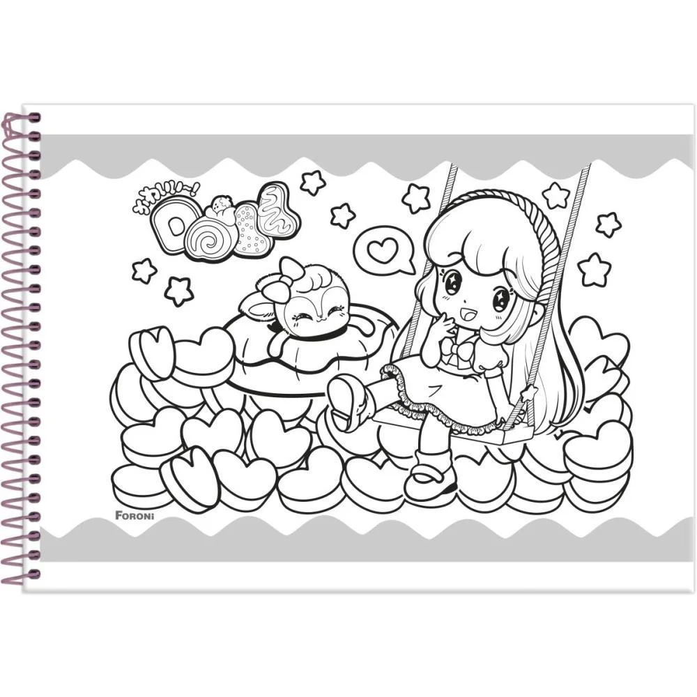 CADERNO DESENHO UNIV CAPA DURA DOLL 80FLS FORONI (PCT.C/05) - imagem 5