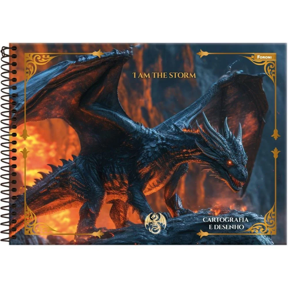 CADERNO DESENHO UNIV CAPA DURA DRAKOS 80FLS FORONI (PCT.C/05) - imagem 3