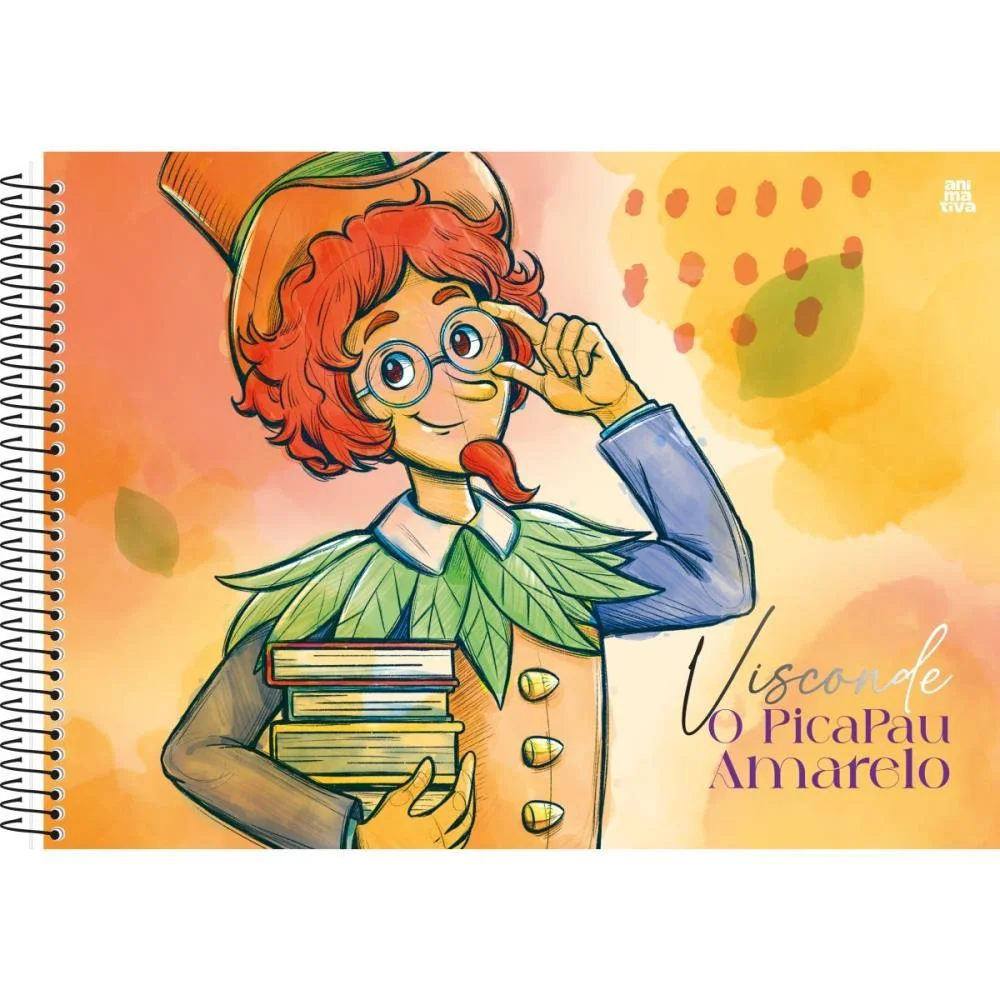 CADERNO DESENHO UNIV CAPA DURA O PICA PAU AMARELO 60F ANIMATIVA (PCT.C/05) - imagem 3