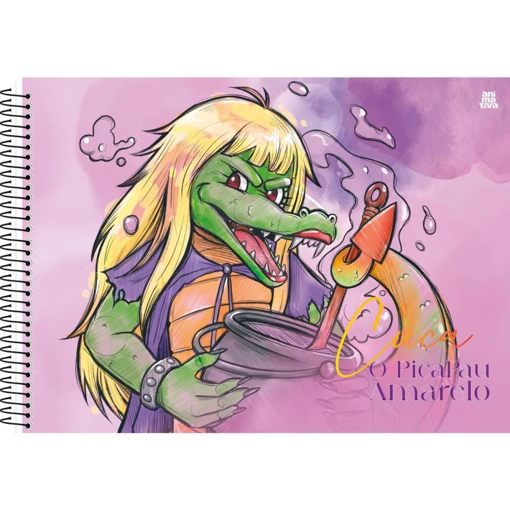 CADERNO DESENHO UNIV CAPA DURA O PICA PAU AMARELO 60F ANIMATIVA (PCT.C/05) - imagem 4