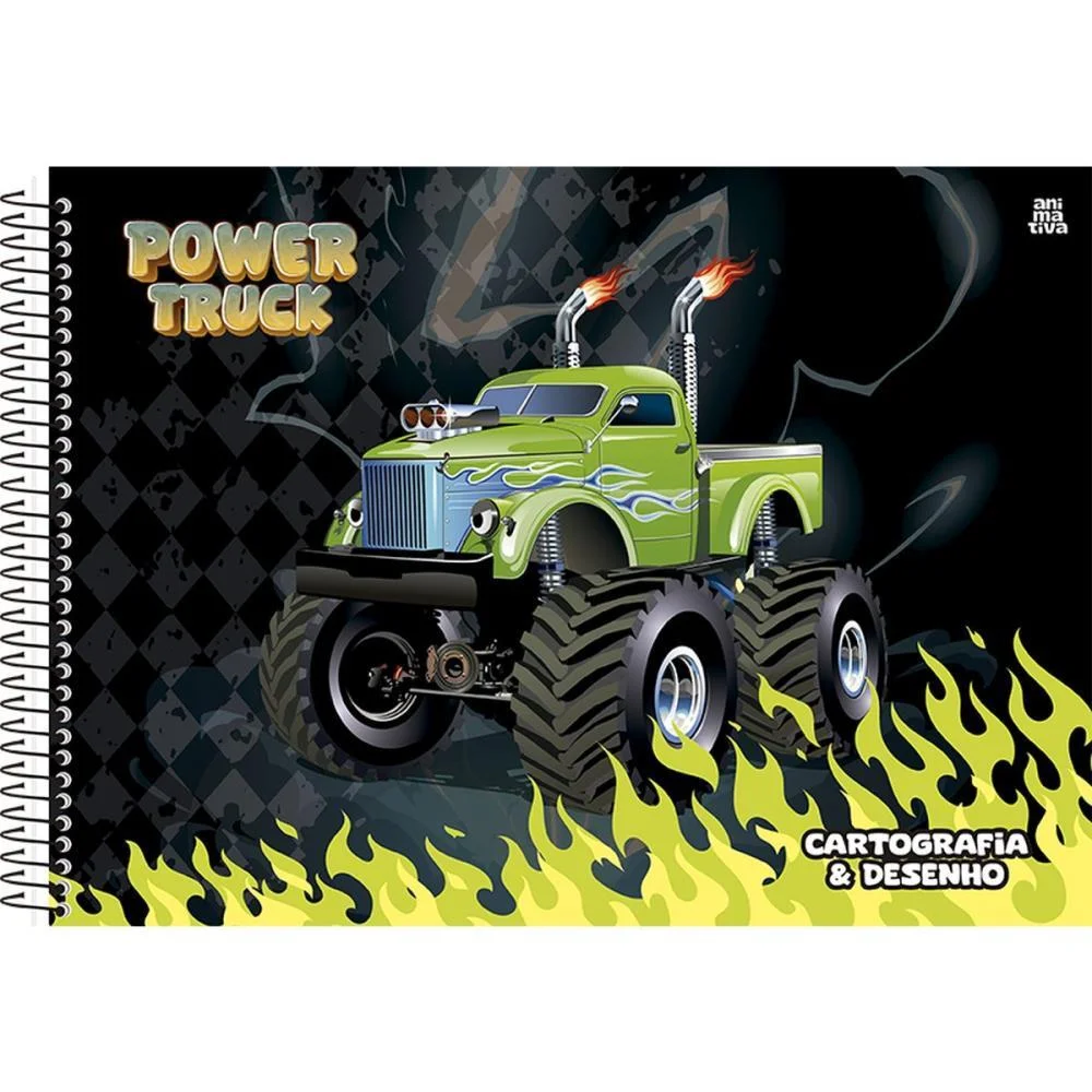 CADERNO DESENHO UNIV CAPA DURA POWER TRUCK 60F ANIMATIVA (PCT.C/05) - imagem 5