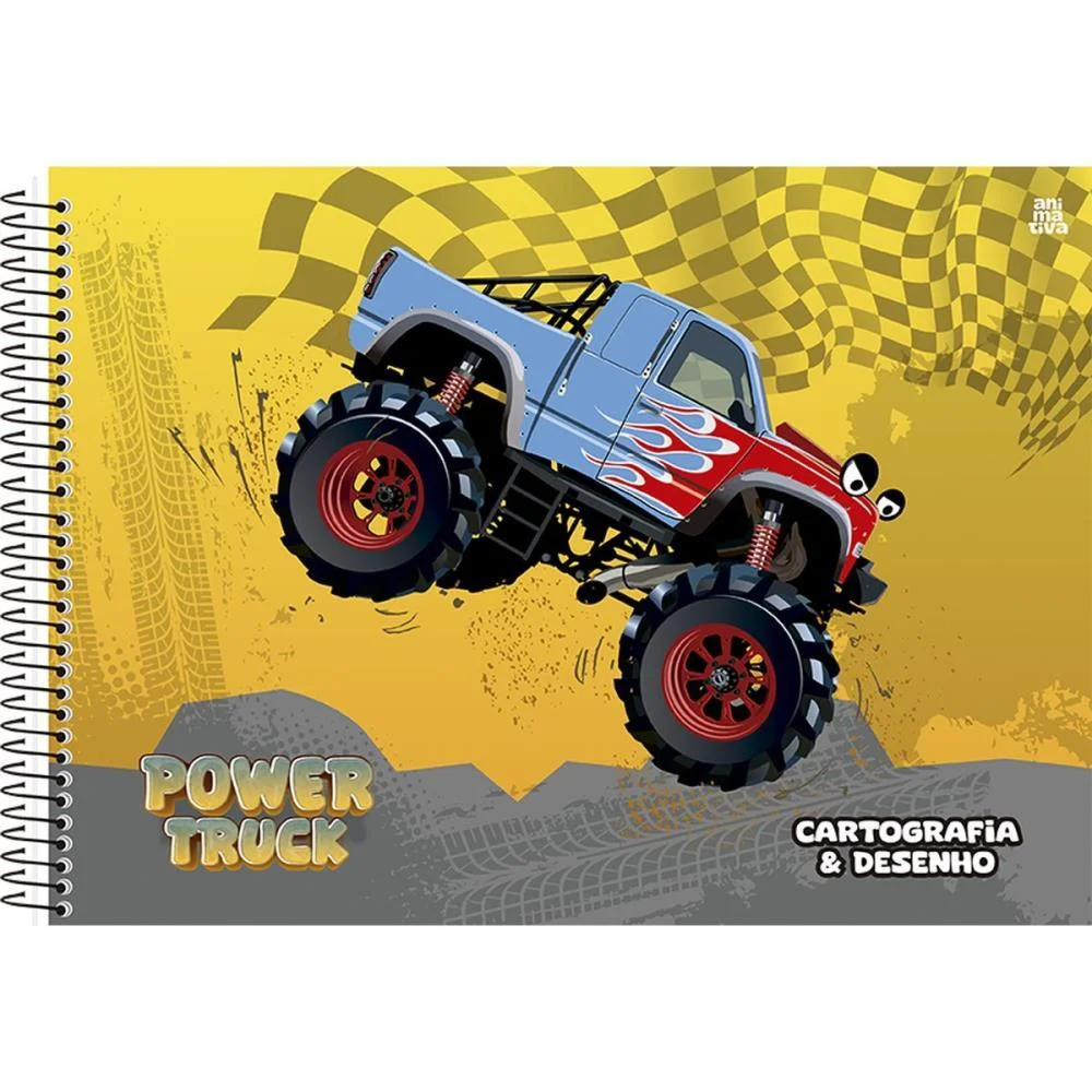 CADERNO DESENHO UNIV CAPA DURA POWER TRUCK 60F ANIMATIVA (PCT.C/05) - imagem 6