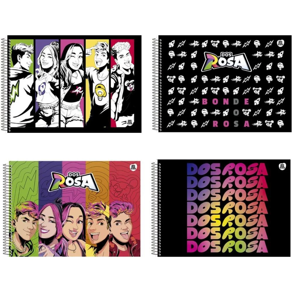CADERNO DESENHO UNIV CAPA DURA DOS ROSA 60F ANIMATIVA (PCT.C/05) - imagem 2