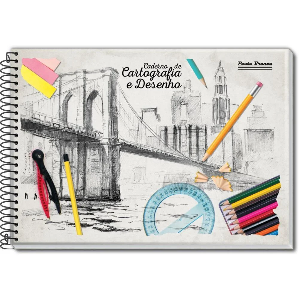 CADERNO DESENHO UNIVERSITARIO 96FLS. PAUTA BRANCA (PCT.C/10) - imagem 3