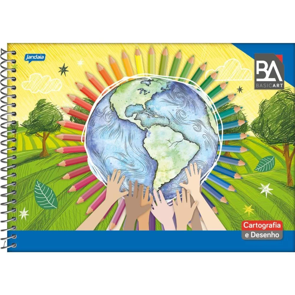 CADERNO DESENHO UNIV CAPA DURA BASIC ART 48FLS. JANDAIA (PCT.C/10) - imagem 2