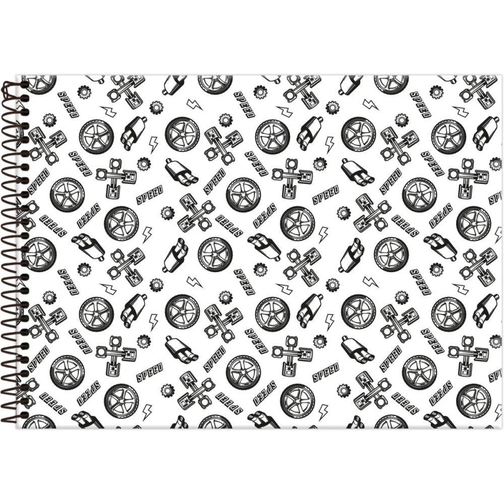 CADERNO DESENHO UNIV CAPA DURA CROSS RACING 80F FORONI (PCT.C/05) - imagem 5