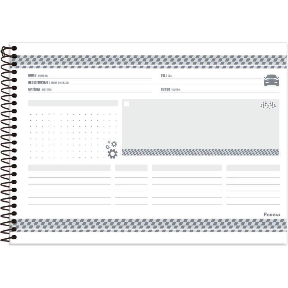 CADERNO DESENHO UNIV CAPA DURA CROSS RACING 80F FORONI (PCT.C/05) - imagem 6