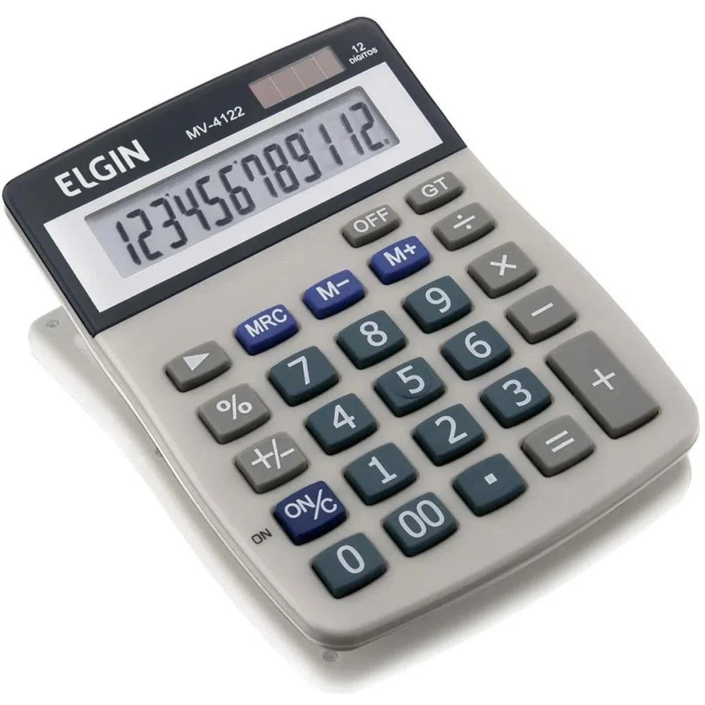 CALCULADORA DE MESA 12 DIG. VISOR LCD SOL/BAT.G10 ELGIN (UNIDADE) - imagem 3