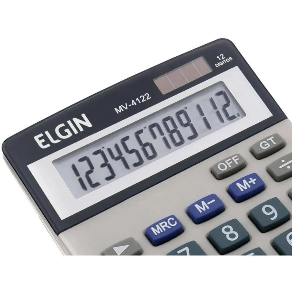 CALCULADORA DE MESA 12 DIG. VISOR LCD SOL/BAT.G10 ELGIN (UNIDADE) - imagem 4
