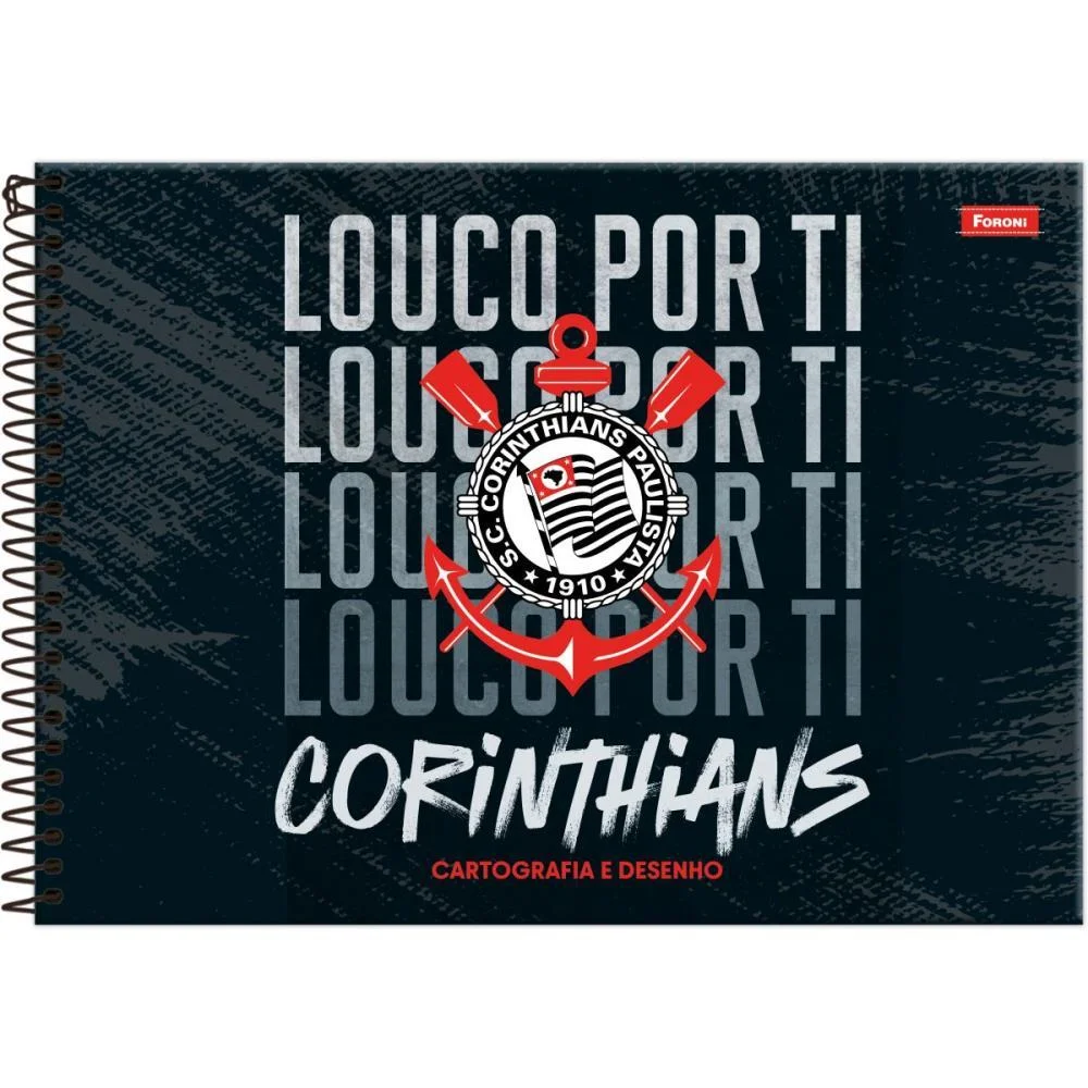 CADERNO DESENHO UNIV CAPA DURA CORINTHIANS 80FLS FORONI (PCT.C/05) - imagem 4