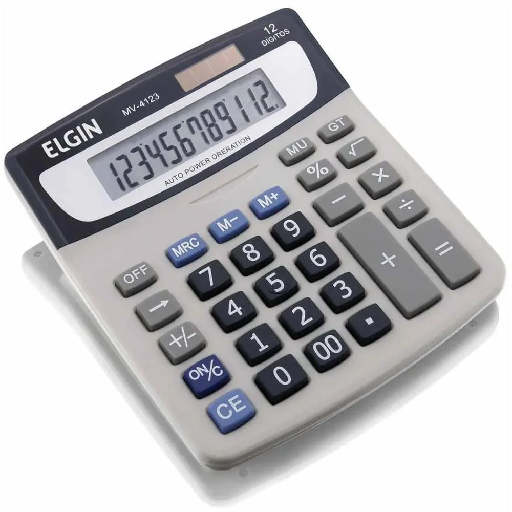 CALCULADORA DE MESA 12 DIG. VISOR LCD SOL/BAT.G10 ELGIN (UNIDADE) - imagem 2