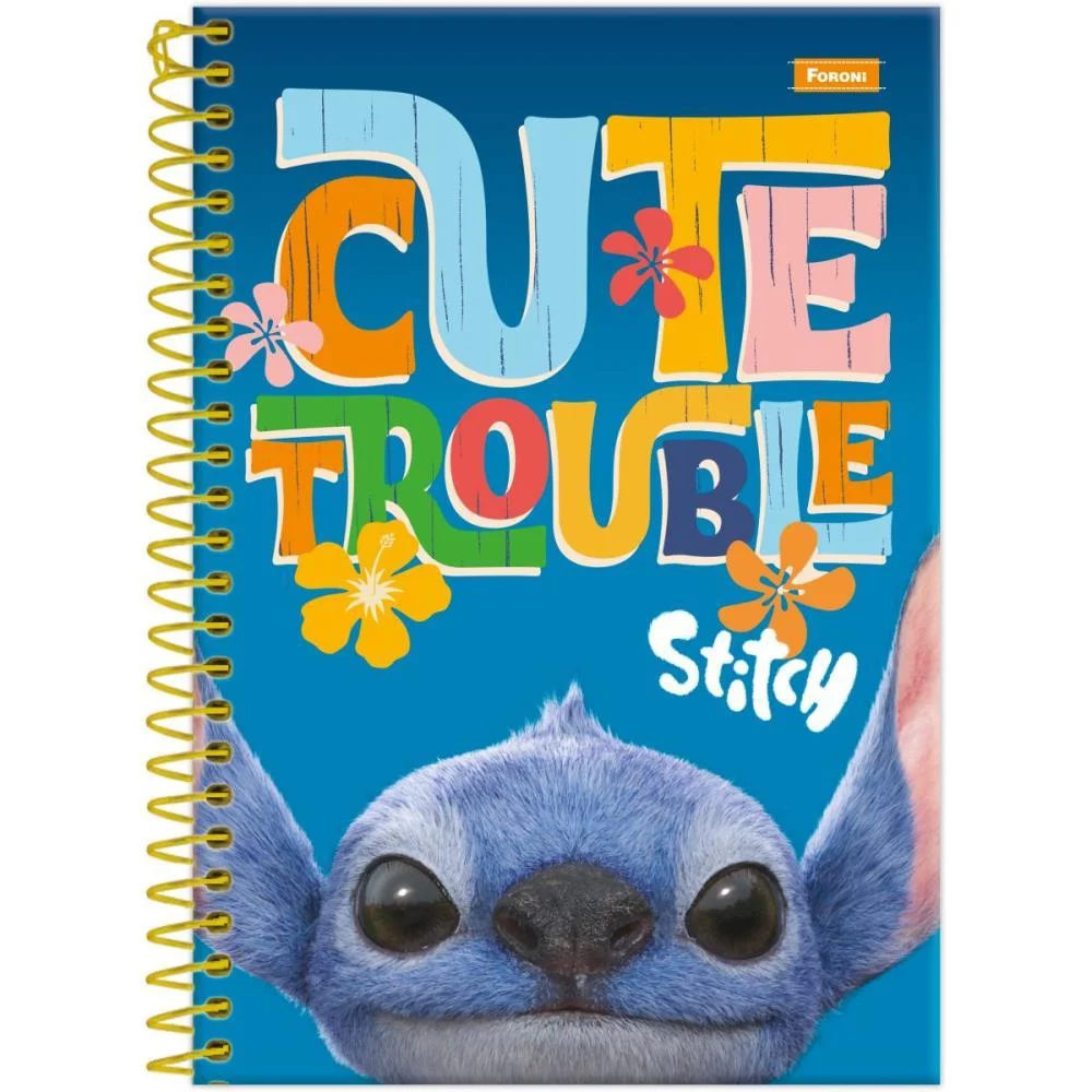 CADERNO ESPIRAL 1/4 CAPA DURA STITCH MOVIE 80F FORONI (PCT.C/05) - imagem 5