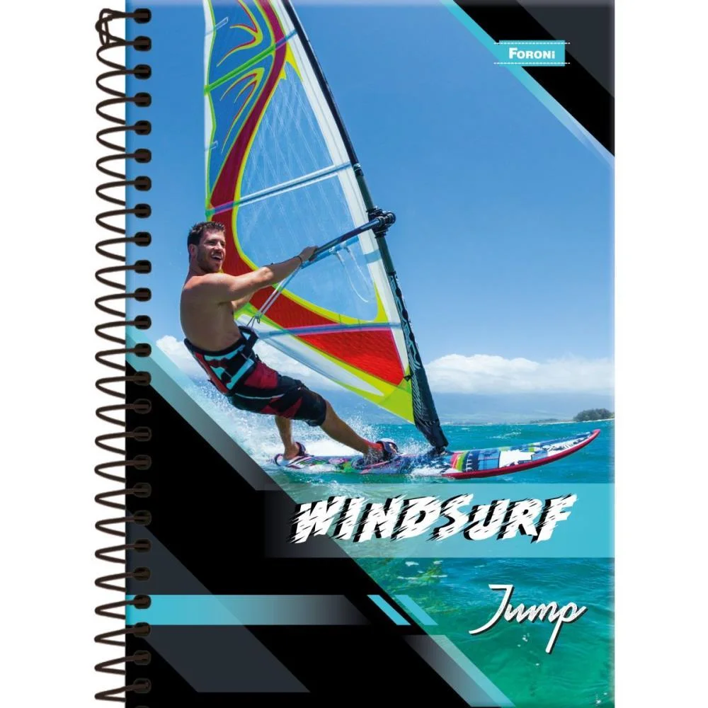CADERNO ESPIRAL 1/4 CAPA DURA JUMP 80FLS. FORONI (PCT.C/05) - imagem 2