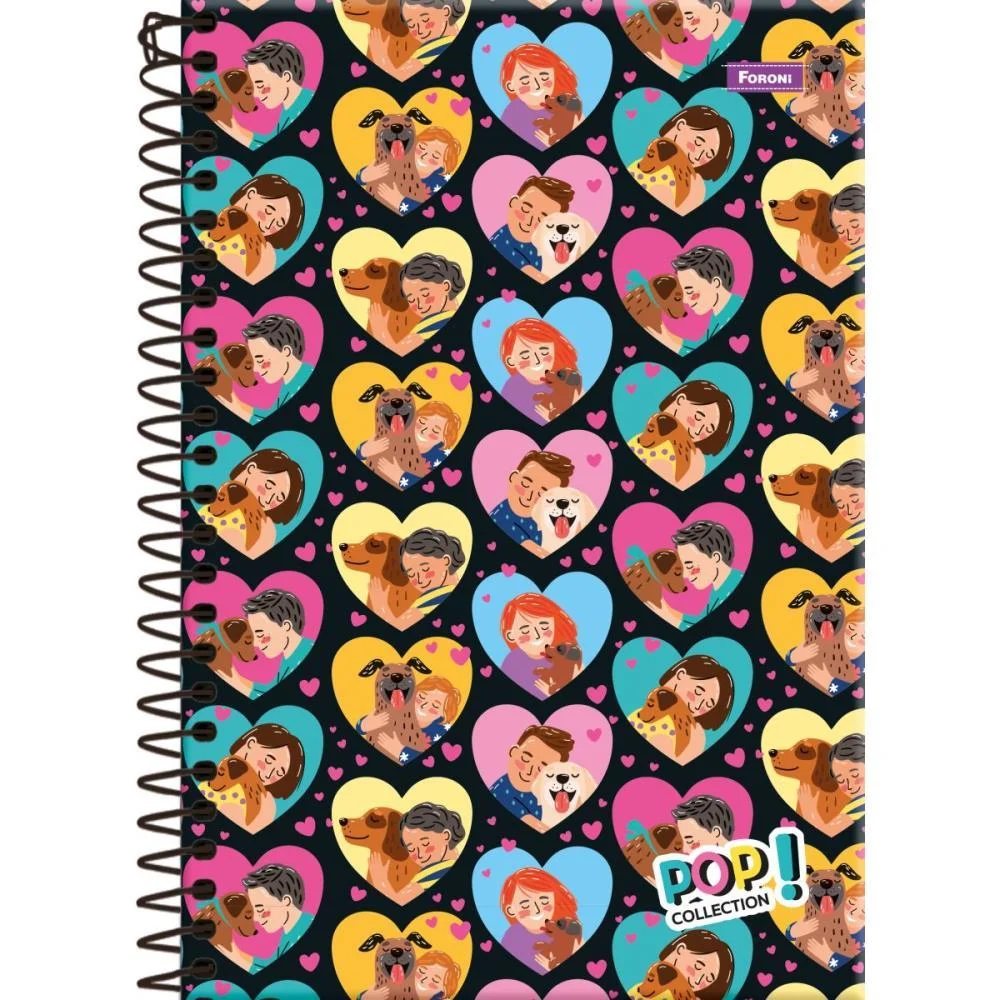 CADERNO ESPIRAL 1/4 CAPA DURA POP COLLECTION 80FLS. FORONI (PCT.C/05) - imagem 3