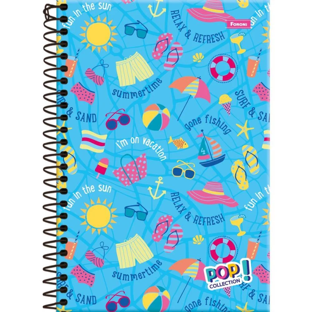 CADERNO ESPIRAL 1/4 CAPA DURA POP COLLECTION 80FLS. FORONI (PCT.C/05) - imagem 7