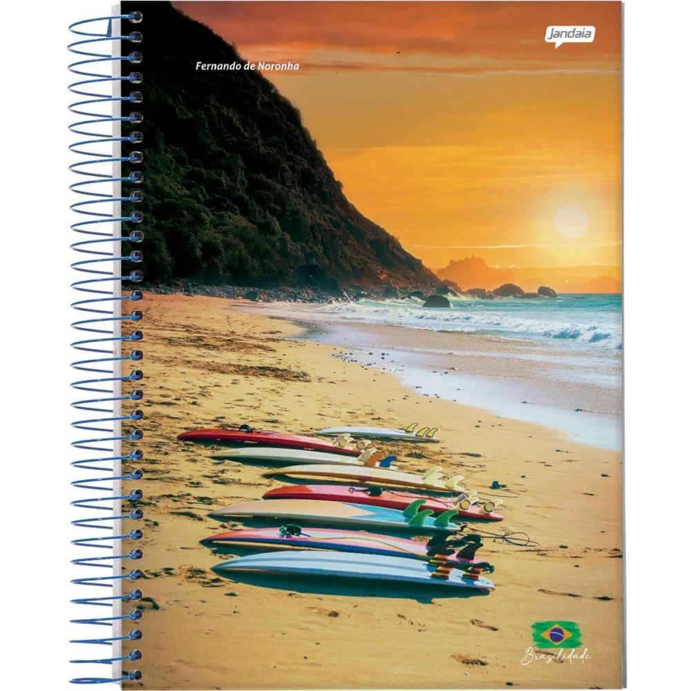 CADERNO ESPIRAL 1/4 CAPA DURA BRASILIDADE 200FLS JANDAIA (PCT.C/05) - imagem 4