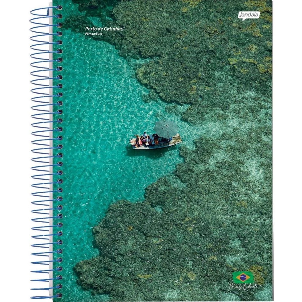 CADERNO ESPIRAL 1/4 CAPA DURA BRASILIDADE 200FLS JANDAIA (PCT.C/05) - imagem 5