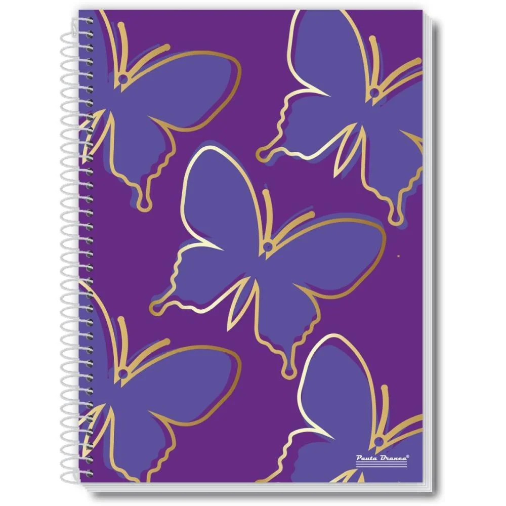 CADERNO ESPIRAL 1/4 CAPA DURA FLY 80FLS. PAUTA BRANCA (PCT.C/05) - imagem 4