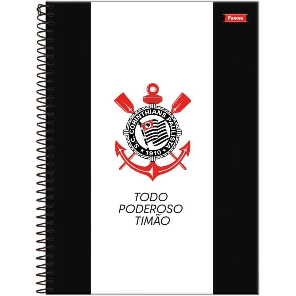 CADERNO ESPIRAL 1/4 CAPA DURA CORINTHIANS 80FLS FORONI (PCT.C/05) - imagem 6