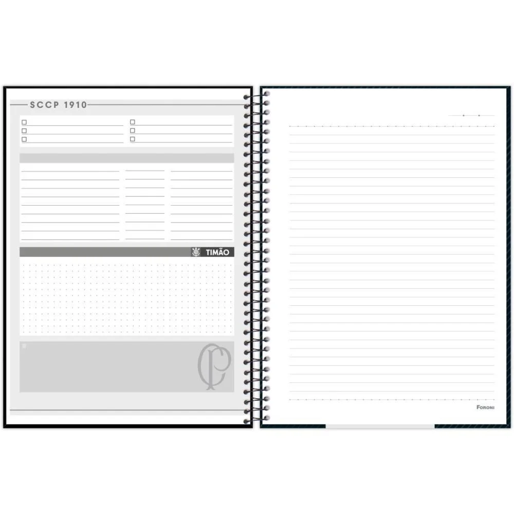 CADERNO ESPIRAL 1/4 CAPA DURA CORINTHIANS 80FLS FORONI (PCT.C/05) - imagem 9