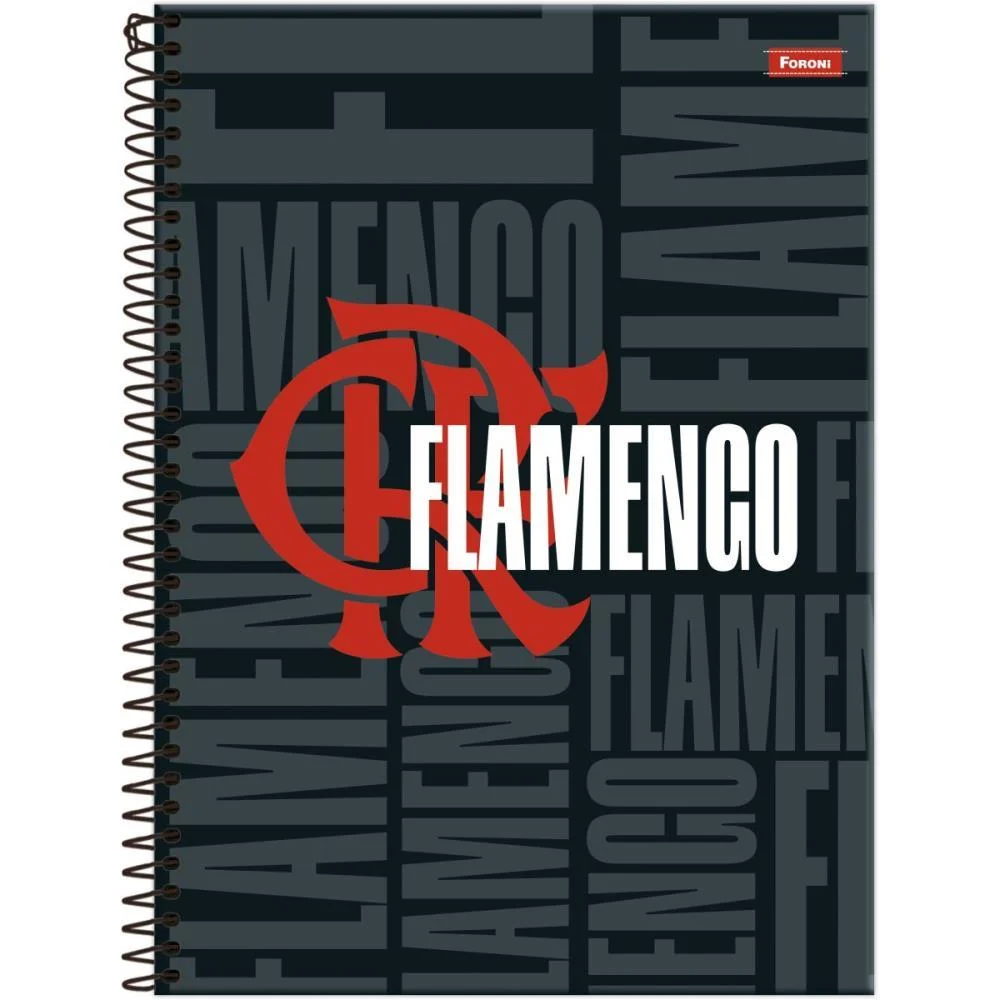 CADERNO ESPIRAL 1/4 CAPA DURA FLAMENGO 80FLS FORONI (PCT.C/05) - imagem 3