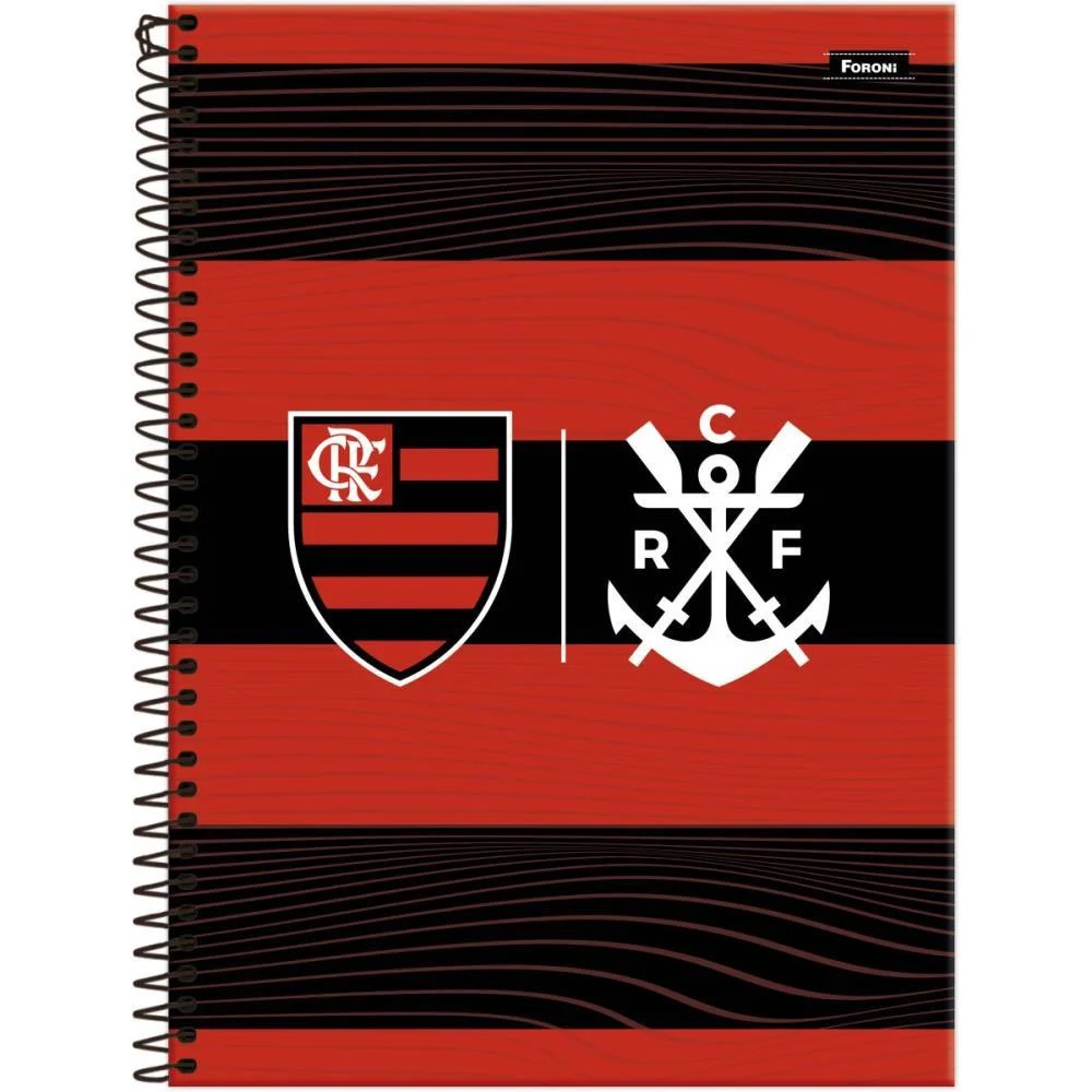 CADERNO ESPIRAL 1/4 CAPA DURA FLAMENGO 80FLS FORONI (PCT.C/05) - imagem 4