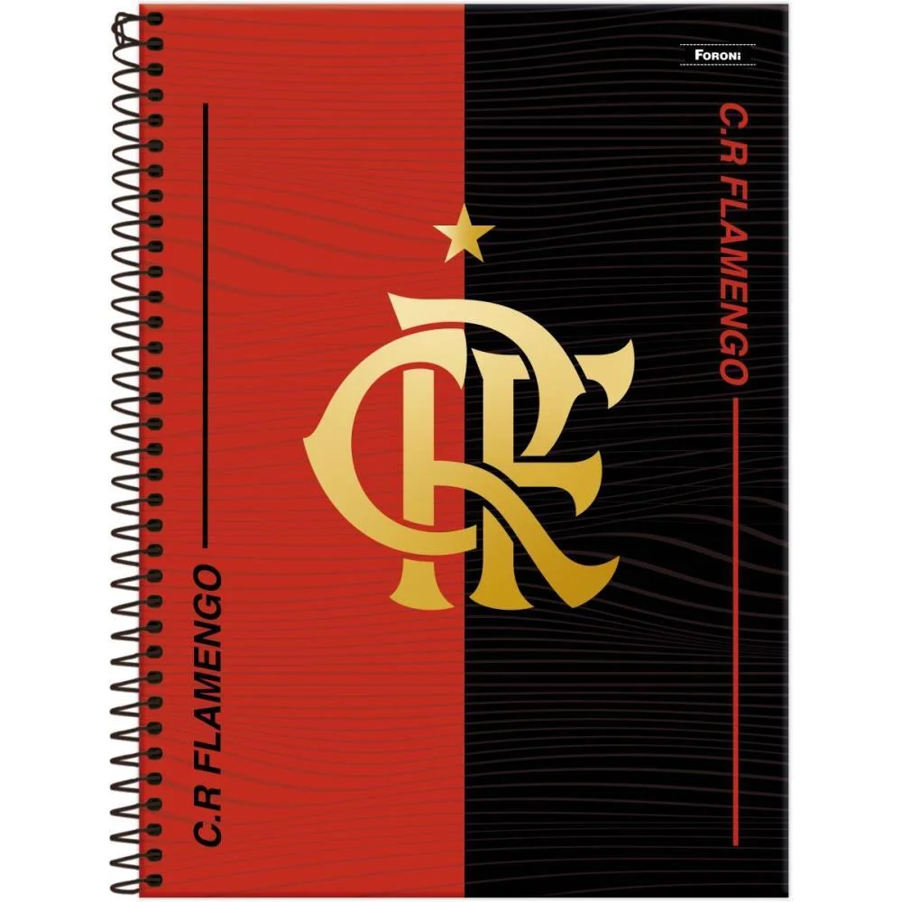 CADERNO ESPIRAL 1/4 CAPA DURA FLAMENGO 80FLS FORONI (PCT.C/05) - imagem 5
