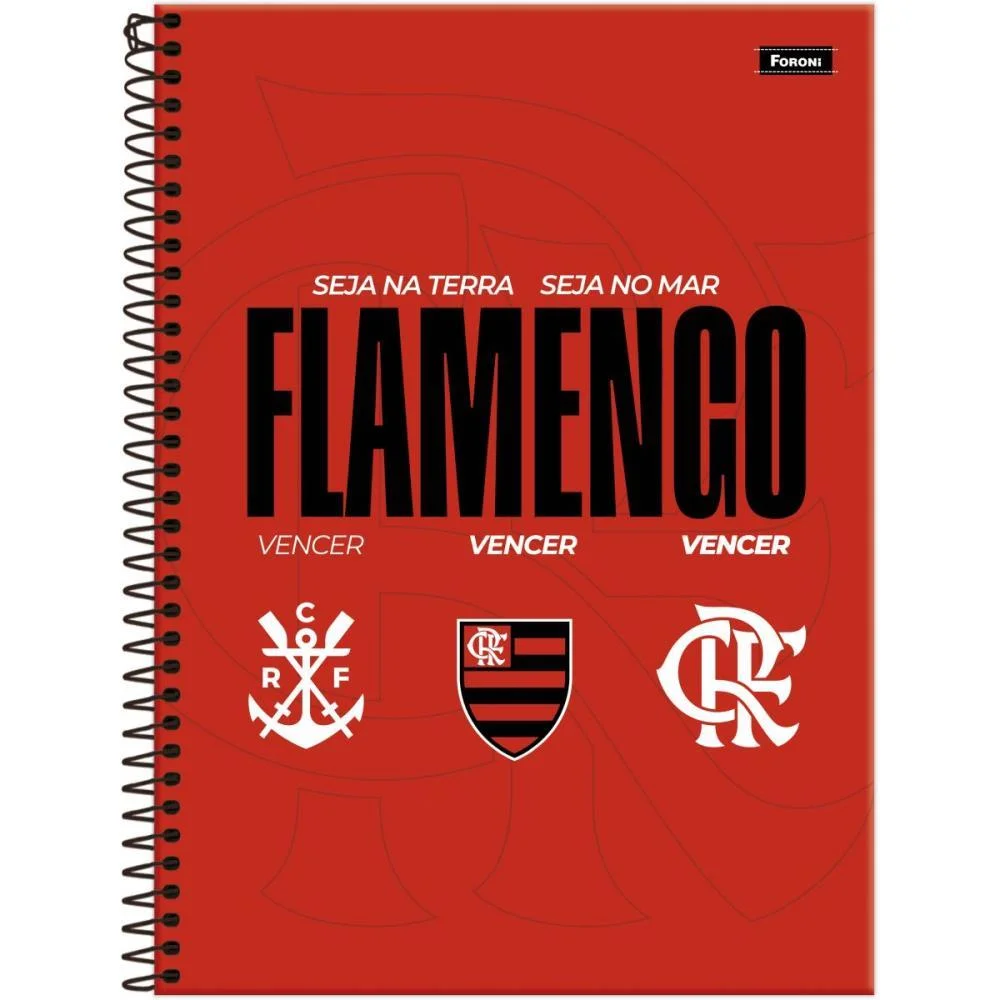 CADERNO ESPIRAL 1/4 CAPA DURA FLAMENGO 80FLS FORONI (PCT.C/05) - imagem 6