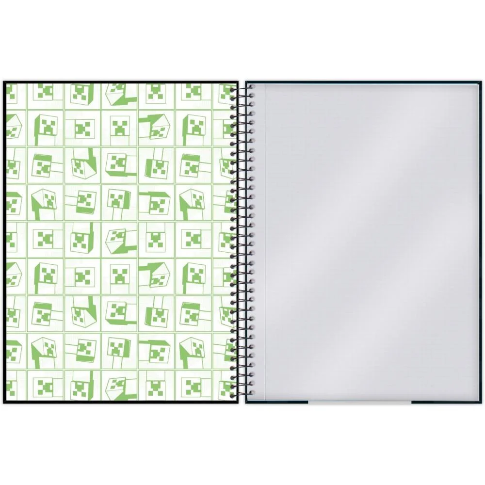CADERNO ESPIRAL 1/4 CAPA DURA MINECRAFT 80FLS FORONI (PCT.C/05) - imagem 7