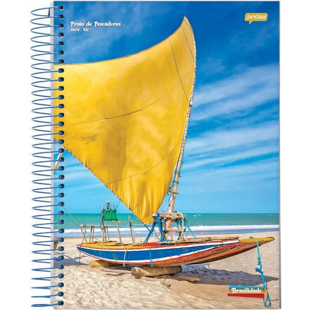 CADERNO ESPIRAL 1/4 FLEXIVEL BRASILIDADE 96FLS. JANDAIA (PCT.C/10) - imagem 2