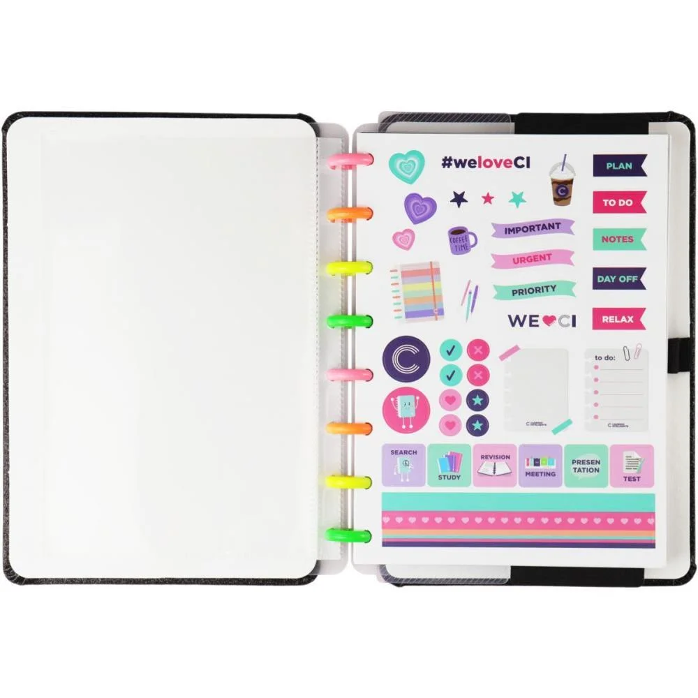 CADERNO INTELIGENTE A5 LETS GLITTER NEON BLACK 80FLS CADERNO INTELIGENTE (UNIDADE) - imagem 5