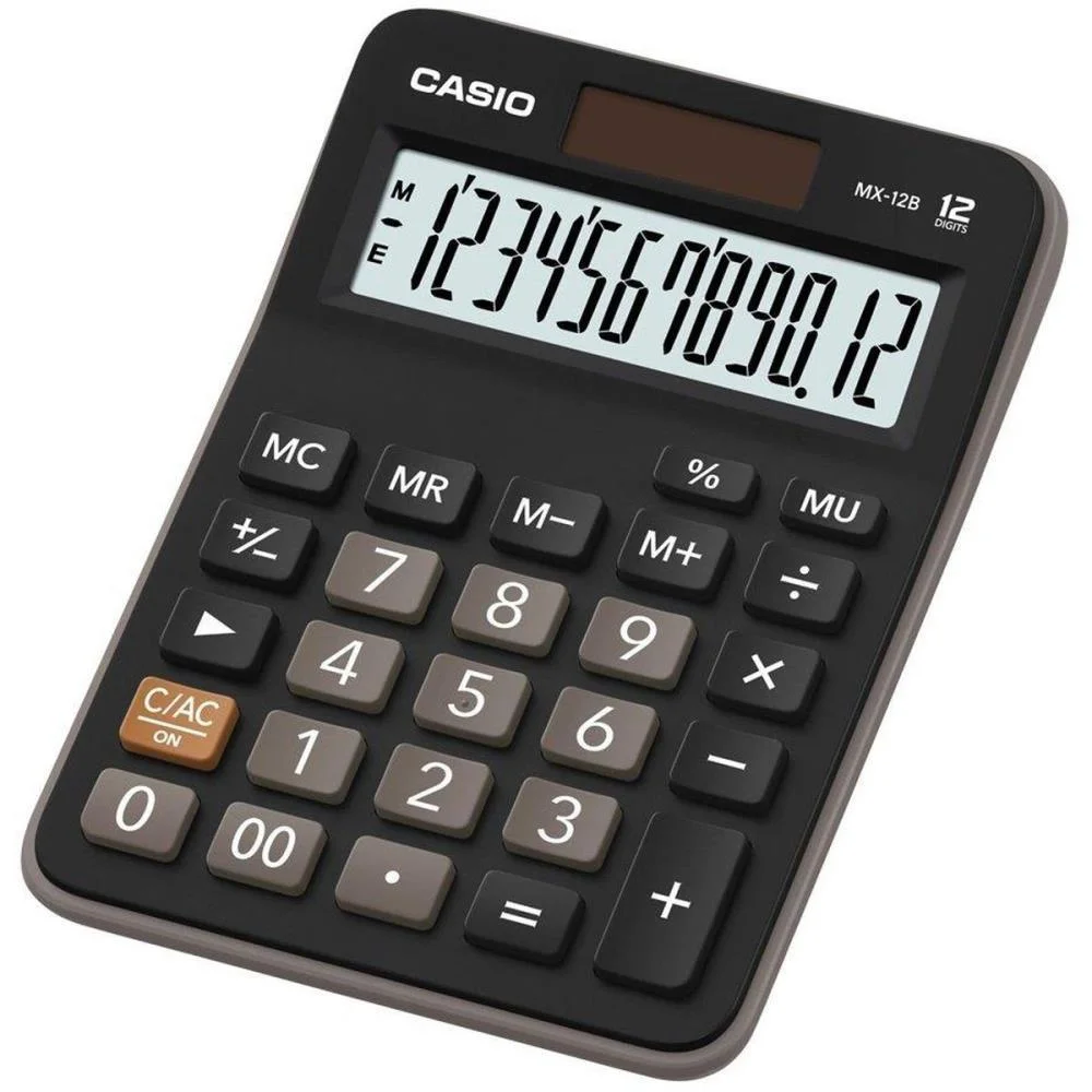 CALCULADORA DE MESA 12 DIG. PRETA SOLAR/BATERIA CASIO (UNIDADE) - imagem 2