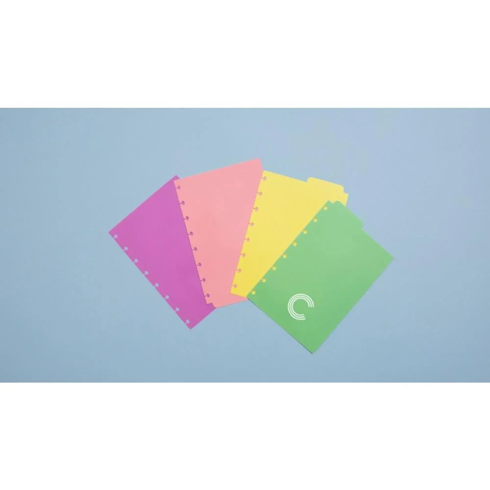 CADERNO INTELIGENTE DIVISORIAS A5 PASTEL C/4 UNID. CADERNO INTELIGENTE (PACOTE) - imagem 3