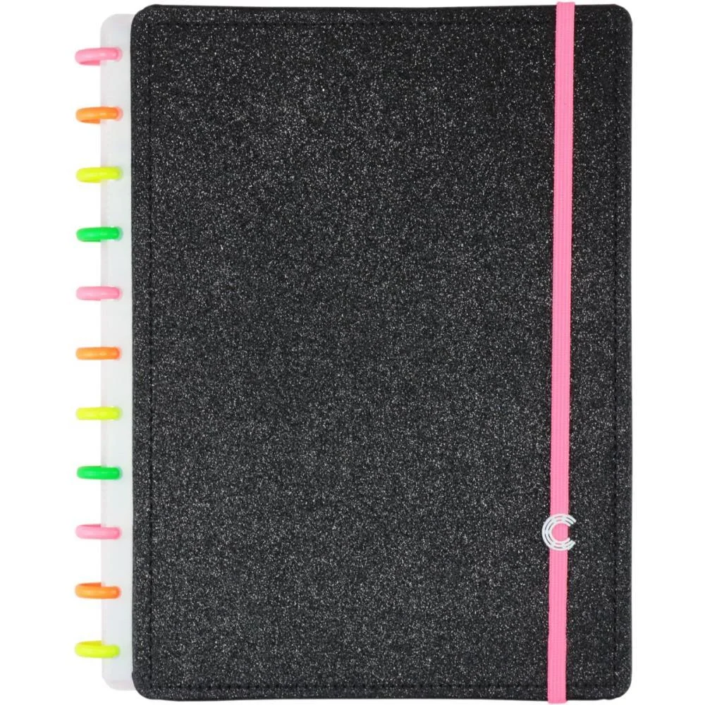 CADERNO INTELIGENTE GRANDE LETS GLITTER NEON BLACK 80FLS CADERNO INTELIGENTE (UNIDADE) - imagem 3