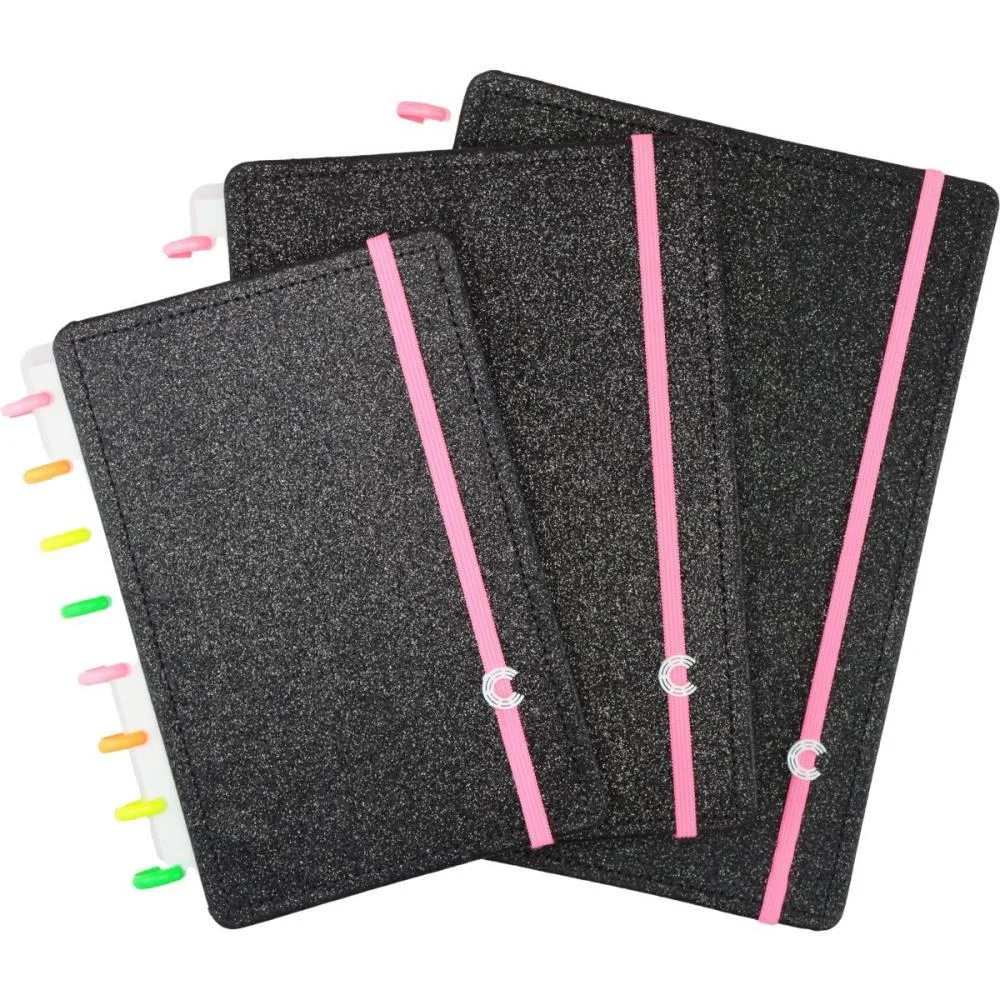 CADERNO INTELIGENTE GRANDE LETS GLITTER NEON BLACK 80FLS CADERNO INTELIGENTE (UNIDADE) - imagem 4